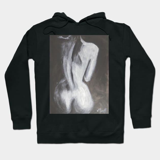 Shadow Figure 1 - Female Nude Hoodie by CarmenT